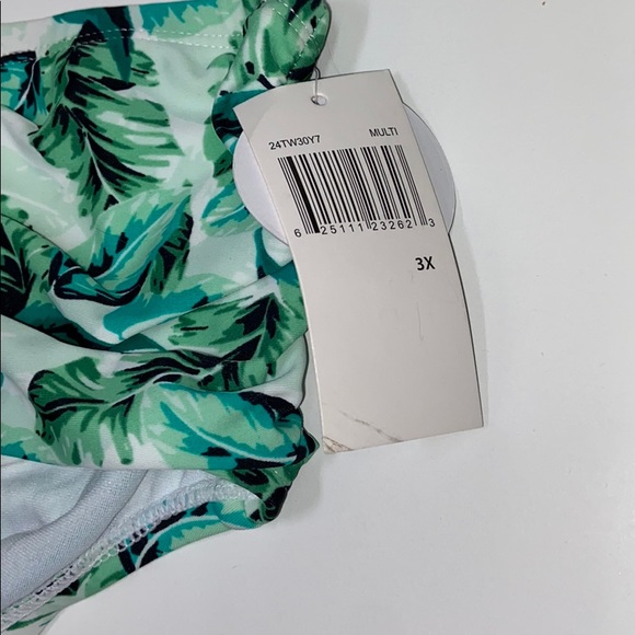 Hot Water High Waisted Leaf Print Bikini Bottom - Picture 4 of 6